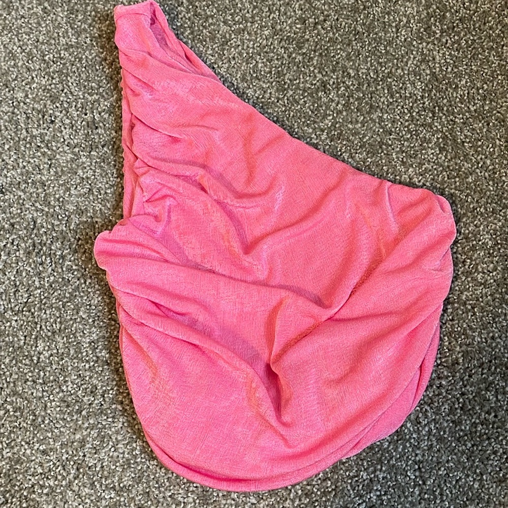 Hot pink off the shoulder crop top